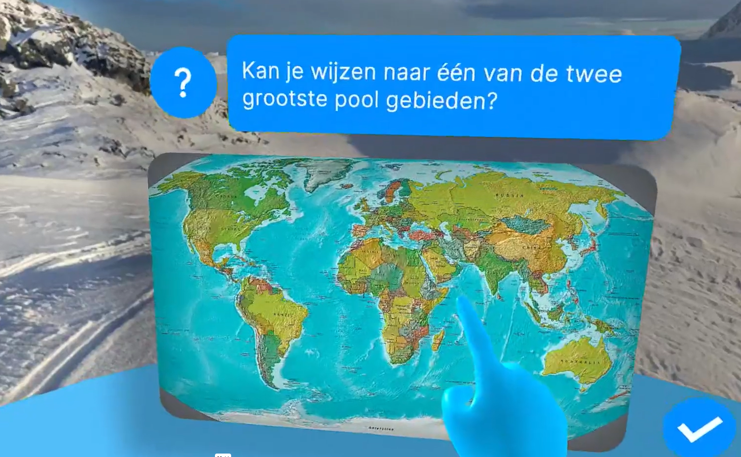 Kies het juiste poolgebied